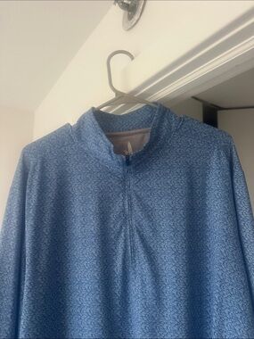 Johnnie-O Light Blue Quarter-Zip Pullover